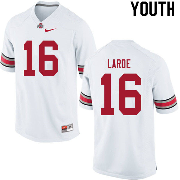 Youth #16 Jagger LaRoe Ohio State Buckeyes College Football Jerseys Sale-White